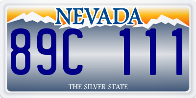 NV license plate 89C111