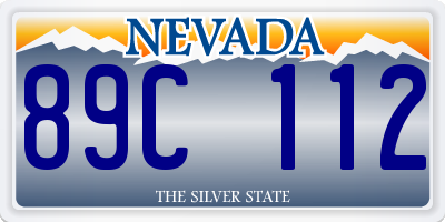 NV license plate 89C112