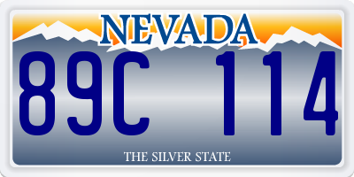 NV license plate 89C114