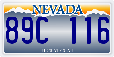 NV license plate 89C116