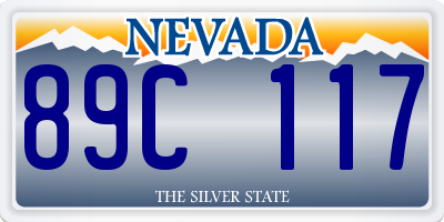 NV license plate 89C117