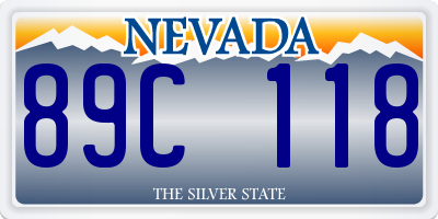 NV license plate 89C118