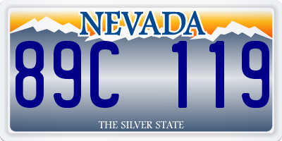 NV license plate 89C119