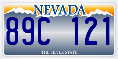 NV license plate 89C121