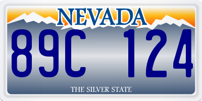 NV license plate 89C124