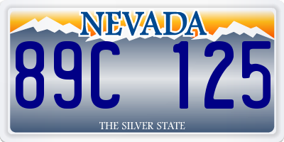 NV license plate 89C125