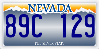 NV license plate 89C129