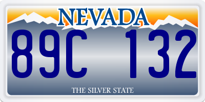 NV license plate 89C132