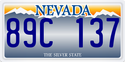 NV license plate 89C137