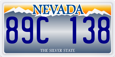 NV license plate 89C138