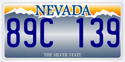 NV license plate 89C139