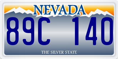 NV license plate 89C140