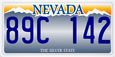 NV license plate 89C142