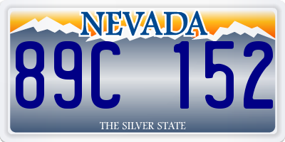 NV license plate 89C152