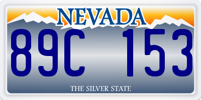 NV license plate 89C153