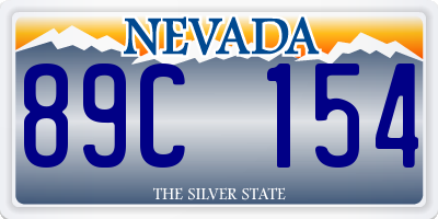 NV license plate 89C154