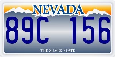 NV license plate 89C156
