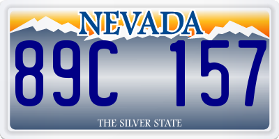 NV license plate 89C157