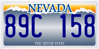 NV license plate 89C158