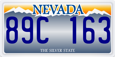 NV license plate 89C163