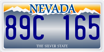 NV license plate 89C165