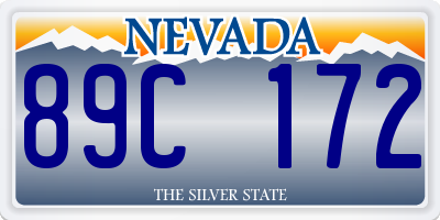 NV license plate 89C172