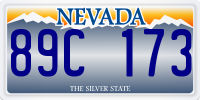 NV license plate 89C173