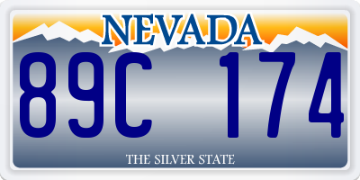 NV license plate 89C174