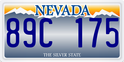 NV license plate 89C175