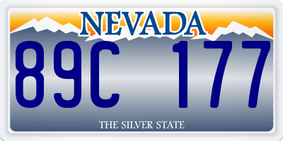 NV license plate 89C177