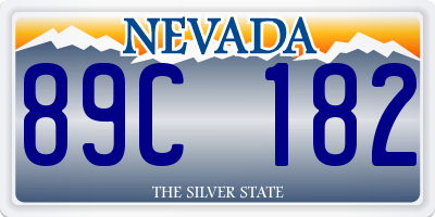 NV license plate 89C182