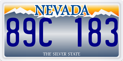 NV license plate 89C183