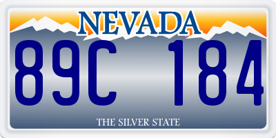 NV license plate 89C184