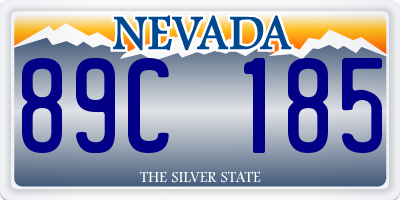 NV license plate 89C185