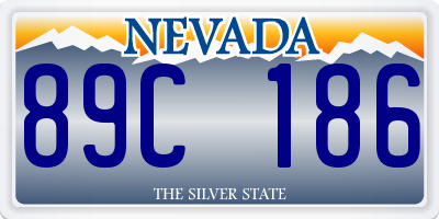 NV license plate 89C186