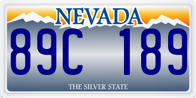 NV license plate 89C189