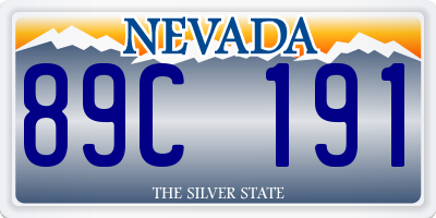 NV license plate 89C191