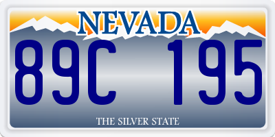 NV license plate 89C195