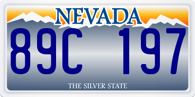 NV license plate 89C197