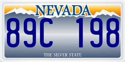 NV license plate 89C198