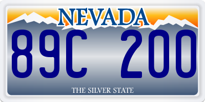 NV license plate 89C200
