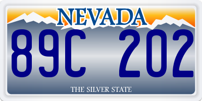 NV license plate 89C202