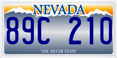 NV license plate 89C210