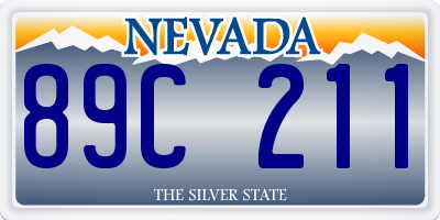 NV license plate 89C211