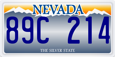 NV license plate 89C214