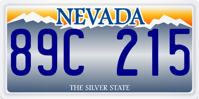 NV license plate 89C215