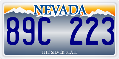 NV license plate 89C223