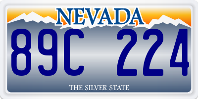 NV license plate 89C224