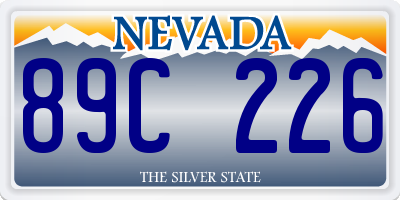 NV license plate 89C226