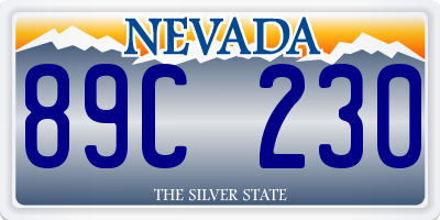 NV license plate 89C230